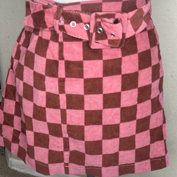 CLUELESS CHER ALICIA SILVERMAN Perfect Corduroy Cute Checkered SKIRT Size 12 - Picture 4 of 9